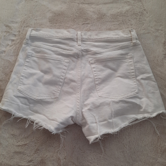 Gap Denim Button Fly Cut-Off Shorts Womens 14/32 White Beach Summer Daisy Dukes - Picture 5 of 9
